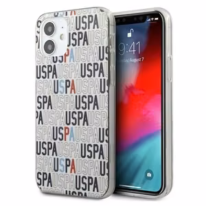 US Polo USHCP12SPCUSPA6 Logo Mania Collection dėklas, skirtas iPhone 12 mini 5.4", baltas