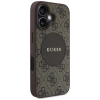 Guess 4G Circle Classic Logo Magnetinis dėklas telefonui iPhone 16 - rudas