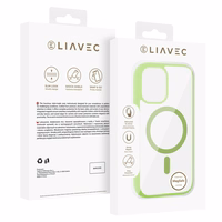 Liavec minkštas dėklas skirtas Iphone 17 žalias