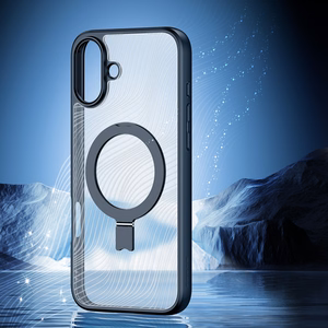 Dux Ducis Aimo Mag dėklas su MagSafe ir stovu iPhone 16 - juodas