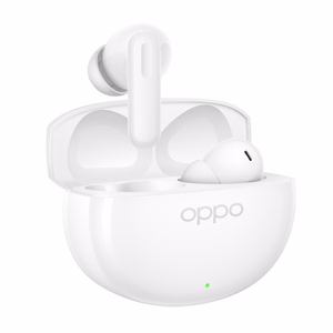 OPPO tikrai belaidės ausinės Enco Air5 Bluetooth, įstatomos į ausis, mikrofonas, blizgi balta, triukšmo slopinimas, belaidės