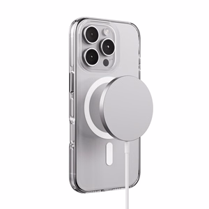 Crong Clear MAG Pro MagSafe dėklas, skirtas iPhone 16 Pro, skaidrus