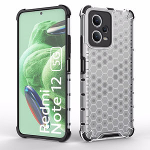 Honeycomb dėklas telefonui Xiaomi Redmi Note 12 5G / Poco X5 5G šarvuotas hibridinis dangtelis juodas