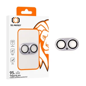 Tempered glass Tel Protect 95% AR+AF Full Metal Camera Protector on camera for Iphone 17 purple (camera island)