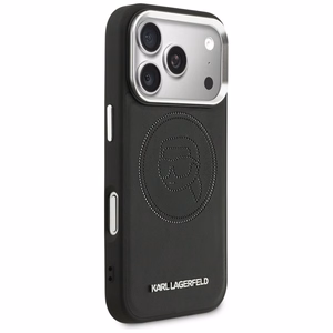 Karl Lagerfeld K Head Point Logo MagSafe Dėklas for iPhone 17 Pro - juodas