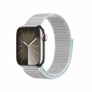 Crong Nylon Sport dirželis, skirtas Apple Watch 38 / 40 / 41 mm ir 42 mm (Series 10 / 11), pastelinės pilkos spalvos