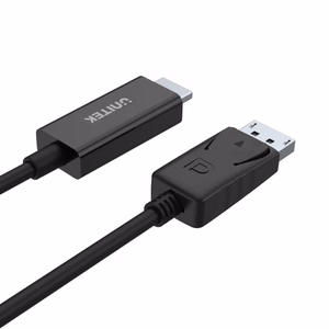 UNITEK Y-5118CA vaizdo kabelio adapteris 1,8 m HDMI Type A (Standard) DisplayPort Juodas