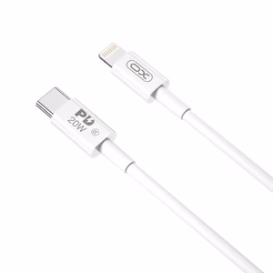 XO kabelis NB-Q189B PD USB-C - "Lightning" 2,0 m 20 W baltas