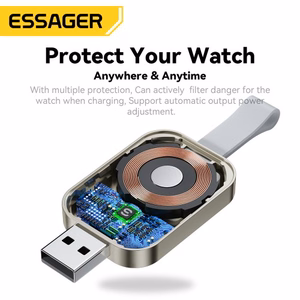 Belaidis įkroviklis Essager Bay Portable L baltas (Apple Watch)