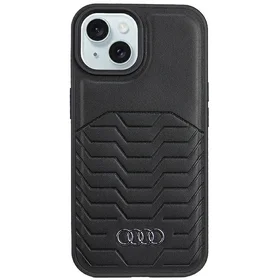 Audi Sintetinės odos dėklas telefonui su Magnetine iPhone 15 Plus/14 Plus - juodas