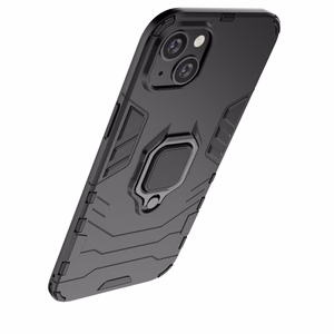 Ring Armor dėklas telefonui iPhone 14 Pro Max šarvuotas dangtelis su magnetiniu laikikliu ir žiedu juodas