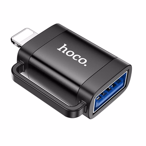 OTG adapteris Lightning į USB A Hoco UA31A juodas