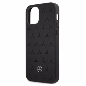 Mercedes Odinis žvaigždžių rašto dėklas iPhone 12 Pro Max - juodas
