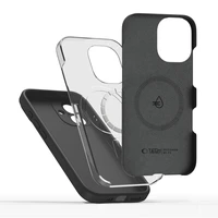 Tech-Protect Silicone magnetinis dėklas telefonui iPhone 17 - juodas