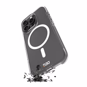 Puro Impact Clear D3O MagSafe silikono dėklas iPhone 16 Pro - skaidrus