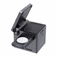 Choetech T632-F 3 viename 15W indukcinis įkroviklis (juodas)