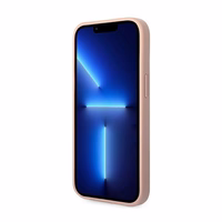 Guess Saffiano dirželis dėklas telefonui iPhone 14 Plus - rožinė