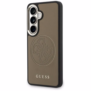Guess dėklas Perforated Logo MagSafe skirtas Samsung Galaxy S26 rudas