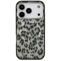 Karl Lagerfeld IML leopardinio rašto magnetinis dėklas telefonui iPhone 17 Pro - rudas