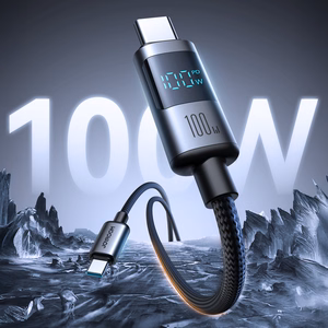 Joyroom S-A16 Pro Prism Series Кабель USB-C - USB-C 100W с цифровым дисплеем 1.2м - чёрный