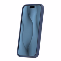 Silikoninis Thin Mag dėklas for iPhone 15 Pro Max 6,7" tamsiai mėlynas