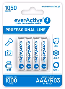 Аккумуляторы everActive Ni-MH R03 AAA 1050mAh Professional Line