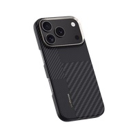 Benks Montage magnetinis Armor Air Kevlar dėklas su metaliniu rėmeliu 600D+1500D (MB69) Iphone 17 Pro telefonui juodas