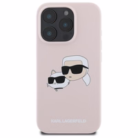Dėklas telefonui Karl Lagerfeld Silikoninis Nauble Heads Print MagSafe iPhone 16 Pro Max - rožinis