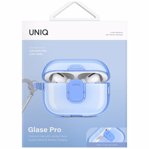 Uniq Glase Pro dėklas AirPods Pro 2 - mėlynas