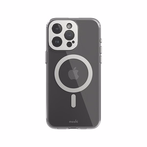 Moshi iGlaze MagSafe dėklas, skirtas iPhone 15 Pro Max, „Luna Silver“ spalvos