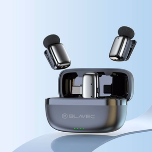 Blavec Lavalier Microphones x 2 MK-03 ClipGo Type C (LMMK03-S) silver