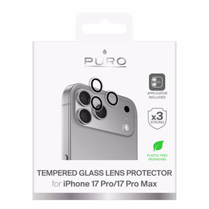 Puro atskiri grūdinto stiklo lęšiai iPhone 17 Pro / iPhone 17 Pro Max