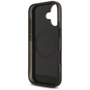 AMG Dvigubo sluoksnio permatomas rombų magnetinis dėklas telefonui iPhone 17 - juodas ir raudonas
