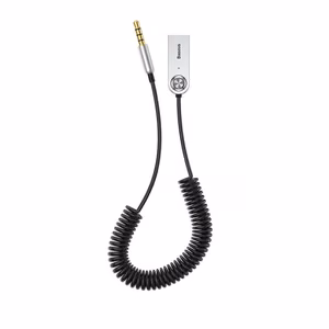 AUX Bluetooth laisvų rankų imtuvas Baseus BA01 juodas CABA01-01