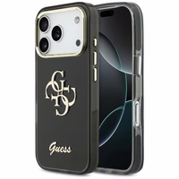 Guess IML 4G Script Metal dėklas for iPhone 17 Pro - juodas