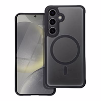 FULL MATTE MAG COVER magnetinis dėklas telefonui, suderinamas su MagSafe, skirtas SAMSUNG S24, juodas