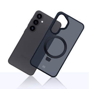 3mk dūminis magnetinis dėklas telefonui su stovu Samsung Galaxy S25+ - juodas