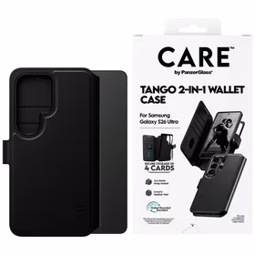 CARE by PanzerGlass Tango 2in1 Wallet dėklas Samsung Galaxy S26 Ultra - juodas