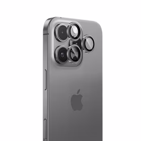 Benks grūdintas stiklas Glass Warrior objektyvo apsauga kamerai, skirtas iPhone 16 Pro/16 Pro Max (3 objektyvai), sidabrinė