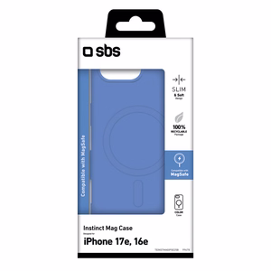 SBS Instinct Mag dėklas iPhone 16e / 17e suderinamas with MagSafe - mėlynas