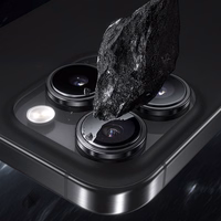 Benks grūdintas stiklas Glass Warrior objektyvo apsauga kamerai, skirtas iPhone 16/16 Plus (2 objektyvai), juoda