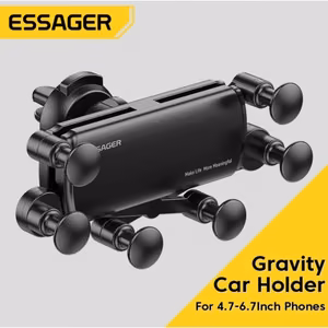 Car Holder Essager "Gravity" black (not magnetic / air vent grille)