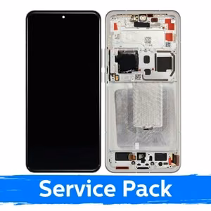 Ekranas skirtas Xiaomi 15 Ultra su rėmeliu / White / (Service Pack)