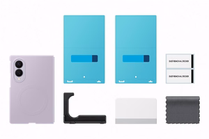 Samsung Galaxy Z Fold8 silikoninis magnetinis dėklas su 2 antirefleksinėmis plėvelėmis, levandų spalvos