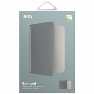 Uniq Belmont RFID Blokavimo Paso dėklas - žalia/dramblio kaulo
