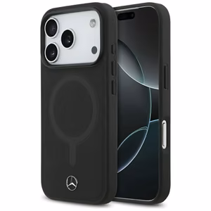 Mercedes Lygios Odos Magnetinis dėklas telefonui iPhone 17 Pro - juodas