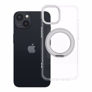 Case for iPhone 13 Frame Circle Stand compatible with MagSafe transparent