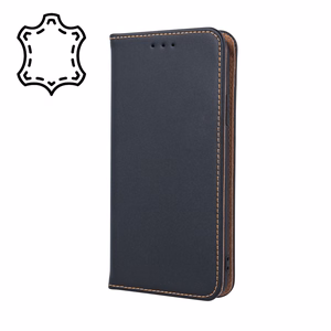 Natūralios odos "Smart Pro", skirtas "Samsung Galaxy A15 4G / A15 5G", juodos spalvos