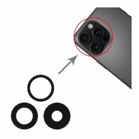Galinės kameros lęšis suderinamas su Apple iPhone 16 Pro / 16 Pro Max galinės kameros lęšis (3vnt.)