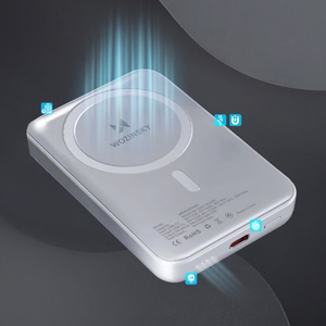 Wozinsky WRW349YWS 10000mAh Magnetinė Išorinė baterija (f) - balta